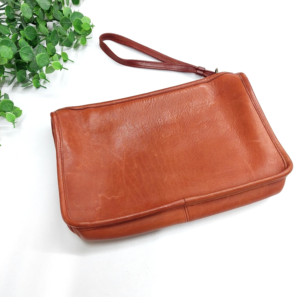 Vintage Coach Orange Leather Purse